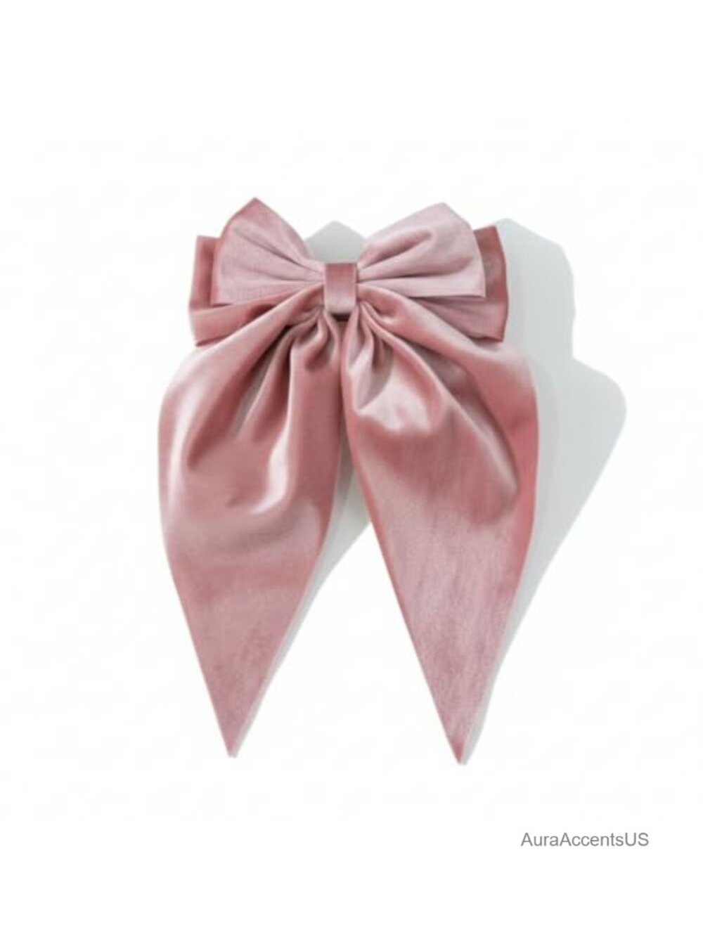 Oversized Velvet Hair Bow Clip French Long Tail Vintage Hair Accessory